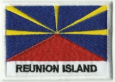écusson ECUSSON PATCH THERMOCOLLANT PATCHE DRAPEAU ILE DE LA REUNION 7 X 5 CMS