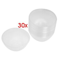 30 x bol de riz jetable En plastique transparent 4.1" de diamètre S9I2