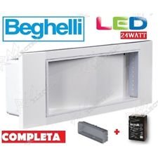 LAMPADA EMERGENZA BEGHELLI 1499/24 LED 24W COMPLETA DI INCASSO e BATTERIA