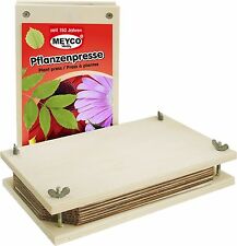 Pflanzenpresse Herbarium Blumenpresse Blütenpresse 25cm x 14cm mit Einlagen