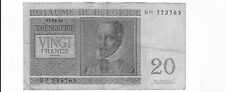 ROYAUME DE BELGIQUE : 1 BILLET DE 20 FRANCS  DU  03/04/1956 