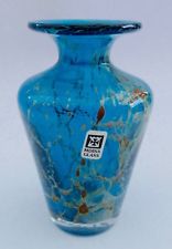 RARE JOLI PETIT VASE VERRE INCLUSIONS SIGNE MDINA MALTE VINTAGE MALTA GLASS VASE