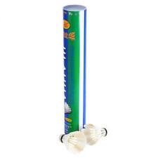 Nouveau 12 Pcs Blanc Oie Plume Badminton Ball Volants Sport Jeu De Formation