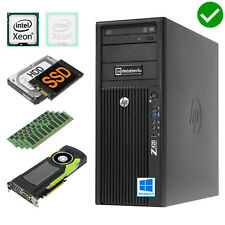 HP Z420 Workstation PC Intel Xeon E5-1620 + RAM 32GB + HDD 500GB + Win10 Pro B-W