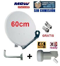 ANTENA PARABOLICA 60CM + LNB ILLUSION 4K UHD 3D READY + SOPORTE. ENVÍO 24H