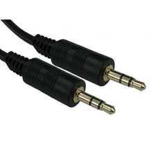 1.2m 3.5mm Jack to Jack Aux Cable STEREO Audio Auxiliary Lead PC Car GOLD