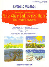 Die vier Jahreszeiten Antonio Vivaldi Noten für Sopranblockflöte und Klavier