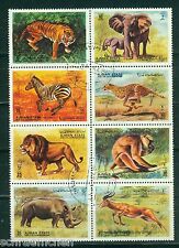 Ajman 1304 A - 1311 A , o , Motiv Tiere - Wildtiere