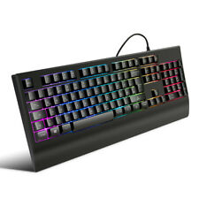 Deutsche Keyboard Tastatur PC GAMING beleuchtet Backlit LED RGB Kabelgebunden