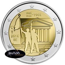 Pièce 2 euros commémorative BELGIQUE 2018 - 50ème anniversaire : mai 1968 - UNC