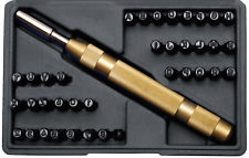 KIT COFFRET LETTRES ET CHIFFRES A FRAPPER + POINTEAU AUTOMATIQUE 4 MM PRO
