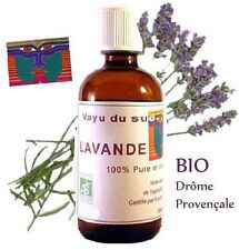 Huile Essentielle BIO de LAVANDE -100 ml-Drôme Provençale - 3 achetés = 1 offert