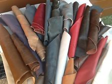 Leather Off Cuts  Mixed colours  Big Beautiful pieces scraps Italian 1 kilo