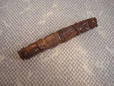 ÉTUI À AIGUILLES en COROZO  Ancien Travail de Bagnards