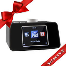 Radio réveil internet snooze connexion WiFi USB MP3 AUX alarme écran TFT - noir