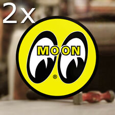 2x Stück MOONEYES Eyeball Original Sticker Aufkleber Hot Rod Rat MOON 75mm