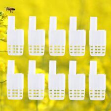 Lot 10pcs PLASTIQUE Reine Abeille Cages Isolateur Élevage Apiculteur Outils UK