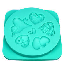 3D Silikonform SET Gußform Fondatform Fondant Schokolade Tortendekoration Herzen