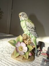 Perruche oiseau porcelaine Kowa Japan budgie porcelain bird vintage figure