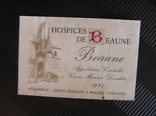 01 ETIQUETTE HOSPICES DE BEAUNE 1967 BEAUNE CUVEE MAURICE DROUHIN 