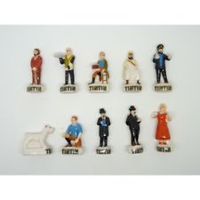 Série complète de 10 fèves Les aventures de Tintin 2019