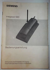 Bedienungsanleitug Buch für Simens megaset 940