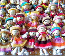 APPLIQUE POUPEE CHIFFON ROBE TRICOT 5 X 7cm Embellissement Couture Scrapbooking