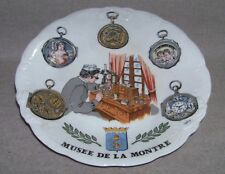 Horlogerie : Musée de la Montre, Villers le lac : assiette décorée