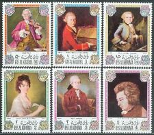 Ras al Khaima 1972 ** Mi.642/47 A Komponisten Composers Mozart Musik Music