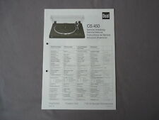 Original Service Anleitung Dual CS 450 Service Manual