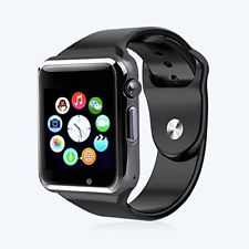 Smartwatch A1 Bluetooth Uhr Curved Display Android iOS Samsung iPhone HTC Huawei