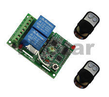 12V 2 Kanal Garagentor Antrieb Funk Sender Empfänger + 2 Handsender Fernbedienun