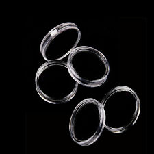 10x 19MM clair rond étuis rangement capsules en plastique rond porte-monnaie IU