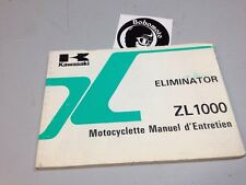 Manuel propriétaire Kawasaki ZL1000 ZL 1000 A Eliminator owner's manual