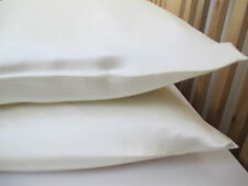 LUXURIOUS 100% PURE SILK PILLOW CASE 1PC IVORY CHAMPAGNE UK STANDARD-STUNNING!!