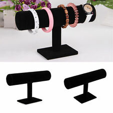 Présentoir Support Velvet Bracelet Collier Montre Bijoux Porte T-Bar Holder Noir