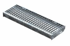 Gitterroststufe XSL Stahlstufe 800x270 mm 30/30 mm R11 Treppenstufe Stiege