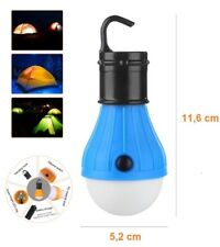 Linterna LED Tipo Bombilla - 3 Modos De Luz - Impermeable - Gancho Camping Casa
