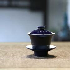 Jingdezhen Sapphire Bleu Grande Porcelaine Gongfu thé Gaiwan tasse à thé 110ml