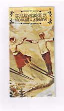 CHAMONIX MONT BLANC DEPLIANT D'APRES TAMAGNO 60 ANS DE SPORT D'HIVERS