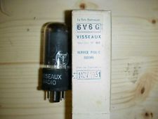 Matched pair of real NOS 6V6GT Visseaux Metal base mitlitary quality tubes