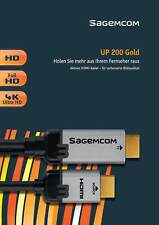 3x Sagemcom UP200 Gold Upscaler Aktive Full-HD 4K Ultra-HD HDMI-Kabel Gold 2m
