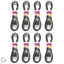 8x 3M High Quality DMX Lighting Control XLR Cable Leads DJ Light Stage Pack 3.0M