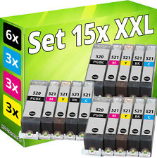 15x DRUCKERPATRONEN mit CHIP für CANON PIXMA MP540 MP550 MP560 MP620 MP630 MP640