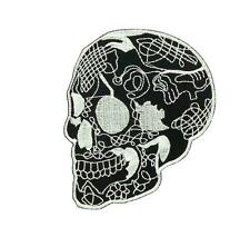 Patch ecusson brodé  backpack tete de mort skull moto thermocollant R2