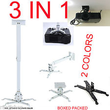 UNIVERSAL PROJECTOR CEILING WALL MOUNT BRACKET LCD DLP MONITOR TILT EXTENDABLE