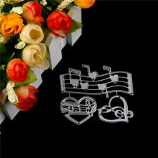 Music Heart Embossing Cutting Dies for Scrapbooking Decor Craft Card Making Mb