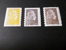 FRANCE 2018, LOT 3 timbres AUTOADHESIFS MARIANNE L ENGAGEE, neufs** MNH STAMPS