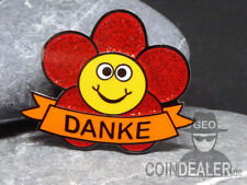 Pin "DANKE" als Dankeschön Geschenkidee Geopin - Rot Glitzer