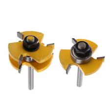 2pcs/Set Fraise Tenon à Rainure Bouveter Défonceuse Bois-3 Tranchant